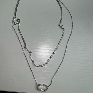 kendra scott layered necklace with stone